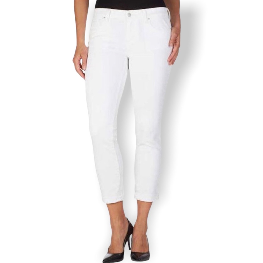 NEW - JESSICA SIMPSON Rolled Crop Skinny 4/27 - White
